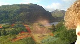 View to Glenfinnan Monument from the train to Mallaig - a place we would have visited if we had cycled this part of the journey